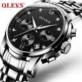 OLEVS 2858 mode hommes montre analogique Quartz montre-bracelet hommes diamant marque de luxe alliage horloge 2020 Montre Homme montre-bracelet